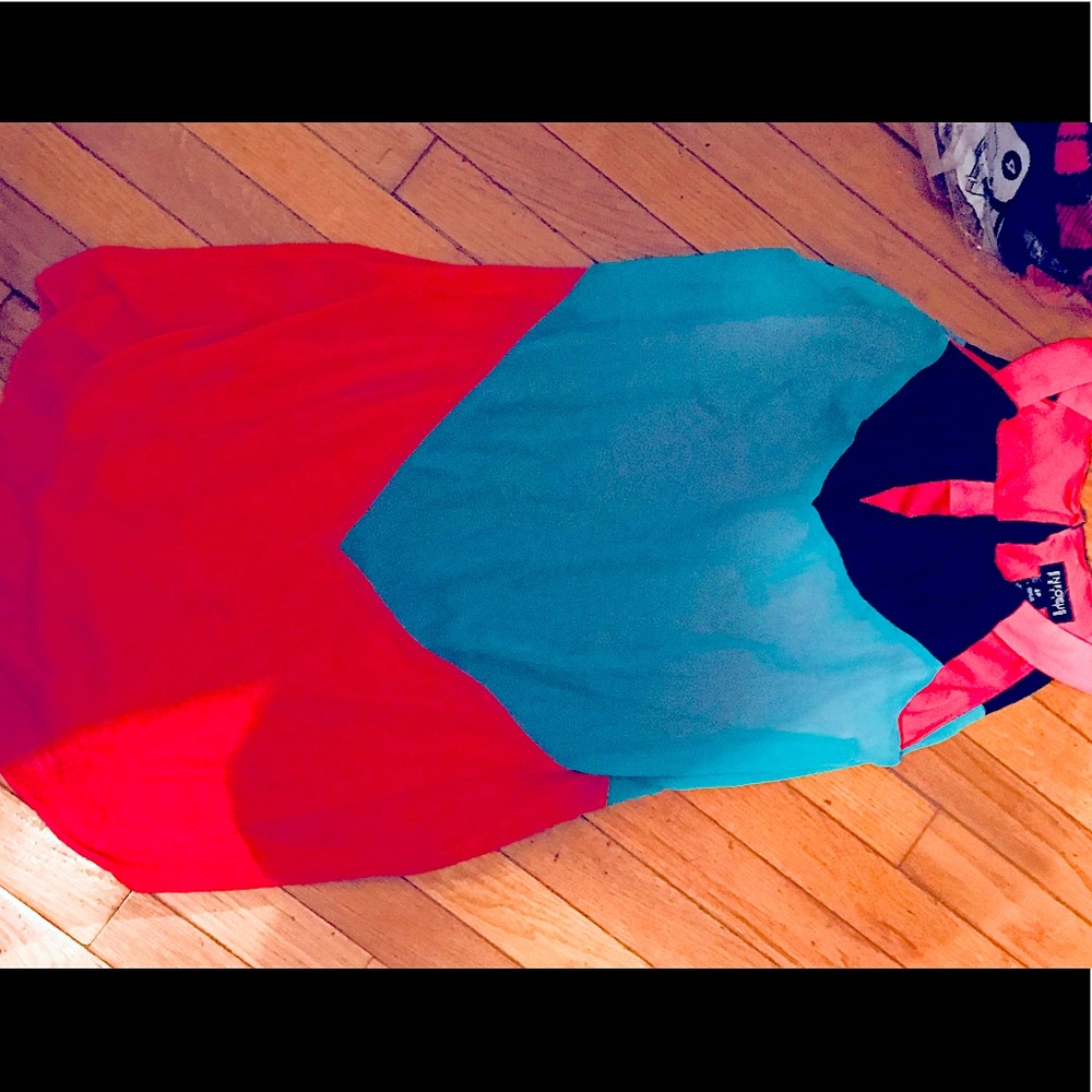 Dress never worn still has tag on it.  This is bright and really soft